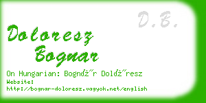 doloresz bognar business card